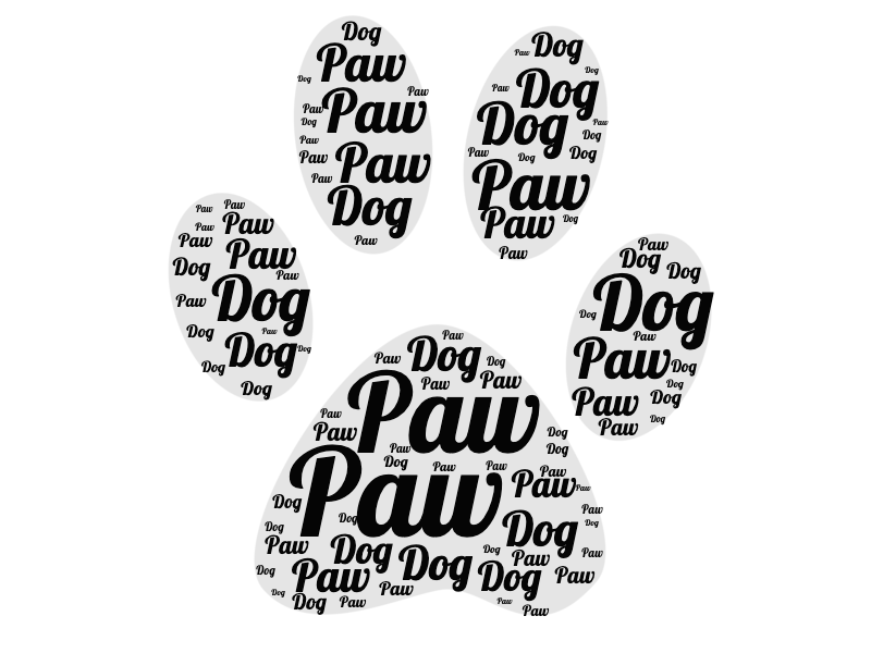 Paw Word Cloud InkPx Paw Word Cloud InkPx