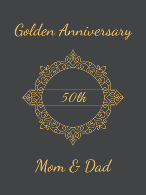 Printable Golden Anniversary Card