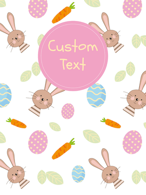 Easter Bunny Pattern Binder Cover