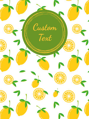 Lemon Citrus Fruit Binder Cover