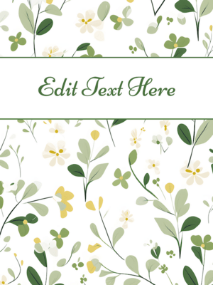 Editable Spring Leaf Binder Cover Template