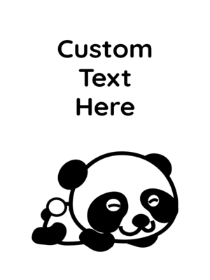 Printable Cute Panda Binder Cover