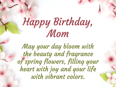 Editable Spring Flower Birthday Card for Mom