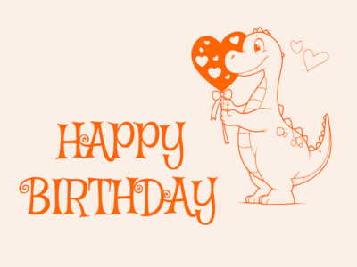 Printable Dinosaur Theme Birthday Card