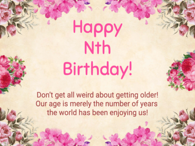 Rose nth Old Happy Birthday Greeting Card for Her