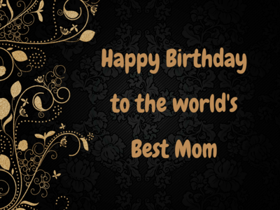Decorated Noble Ornaments Happy Birthday Greeting Card for Mom