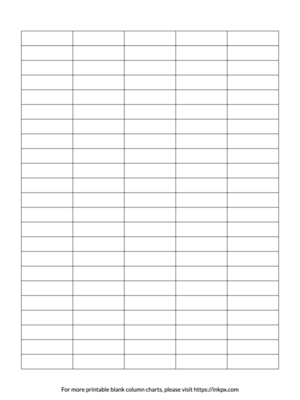 Printable Blank 5-Column Char Template