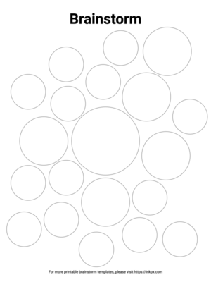 Free Printable Random Circles Brainstorm Template