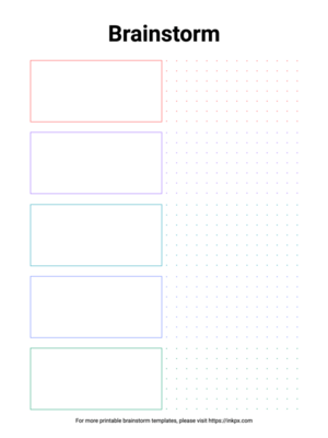 Free Printable Colorful Clean Brainstrom Sheet