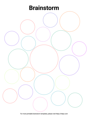 Free Printable Random Colorful Circles Brainstorm Template