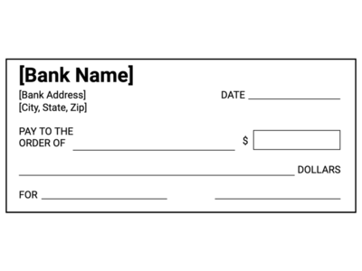 Free Printable Black and White Blank Check Template