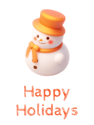 Free Printable Happy Holidays Snowman Christmas Card Template