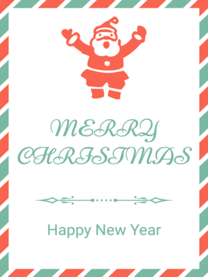 Free Printable Mail Style Merry Christmas Card