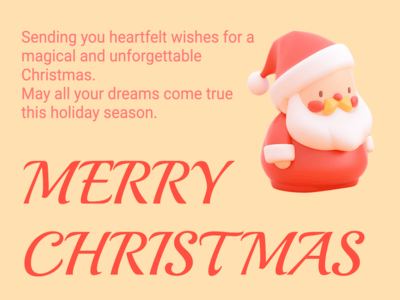 Printable Cute Santa Claus Christmas Card