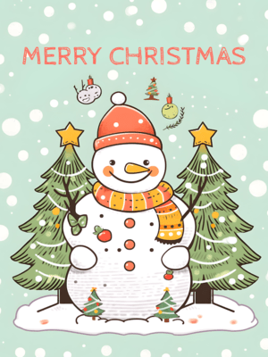 Free Printable Merry Christmas With Snowman