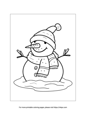 Printable Snowman Coloring Page