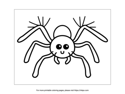 Free Printable Simple Spider Coloring Page