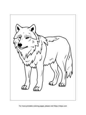 Printable Wolf Coloring Sheet