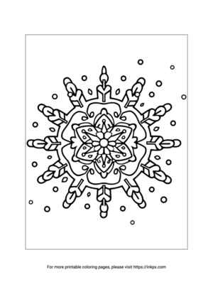Free Printable Easy Snowflake Coloring Sheet