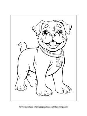 Printable Bulldog Coloring Page