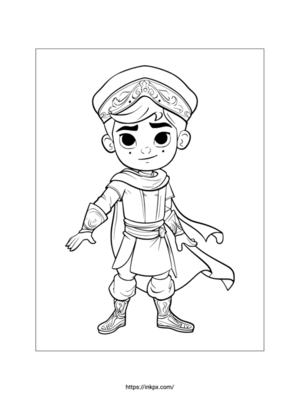 Printable Cartoon Prince Coloring Page