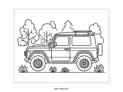 Printable Crossover Car Coloring Page
