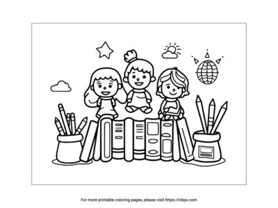 Printable Toy & Book Coloring Page