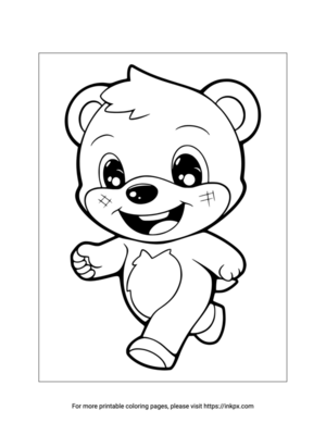 Printable Cute Bear Coloring Page