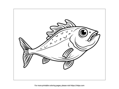 Printable Simple Fish Coloring Page