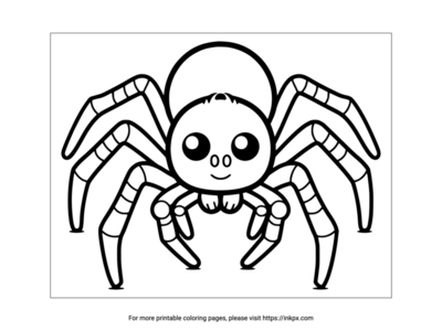 Free Printable Cartoon Spider Coloring Sheet