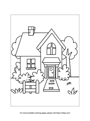 Free Printable Old House Coloring Sheet