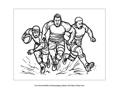 Printable Olympic Rugby 7s Coloring Page