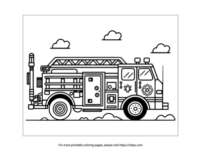 Free Printable Fire Truck Coloring Sheet
