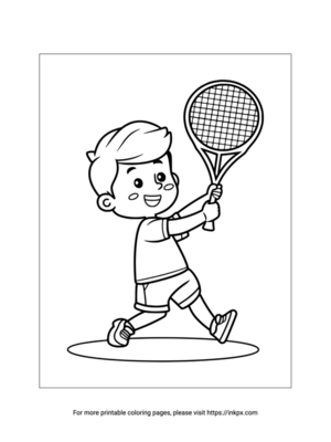 Printable Olympic Badminton Coloring Page