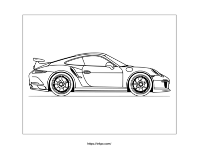 Printable Sports Car Coloring Page