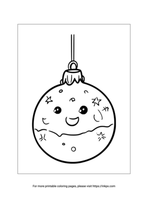 Printable Christmas Ball Ornament Coloring Page