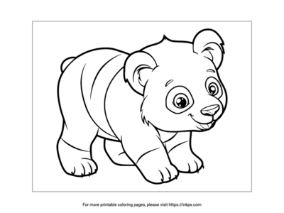 Free Printable Baby Bear Coloring Page