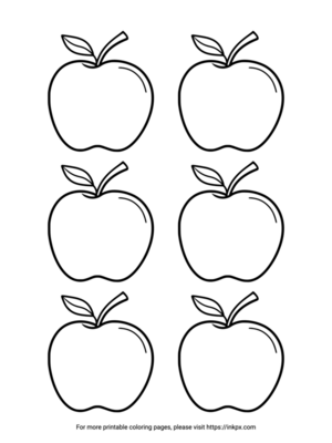 Free Printable Sextuple Apples Coloring Page