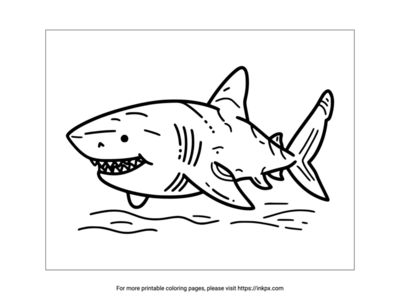Printable Shark Coloring Sheet