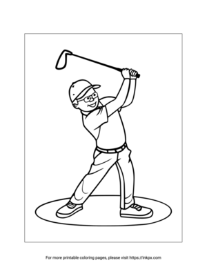 Printable Golf Coloring Sheet