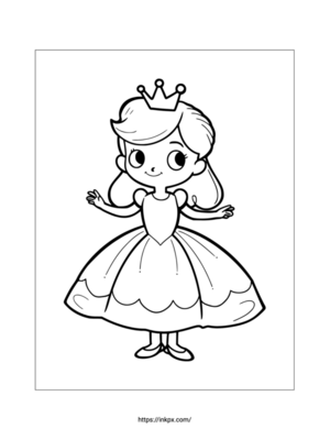 Printable Classic Princess Coloring Page