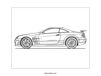 Printable Luxury Car Coloring Page