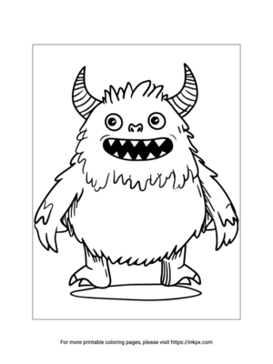 Free Printable Scary Monster Coloring Sheet