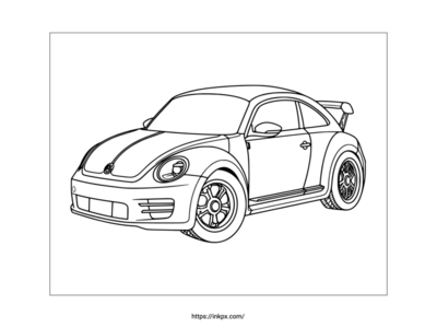 Printable Coupe Car Coloring Sheet