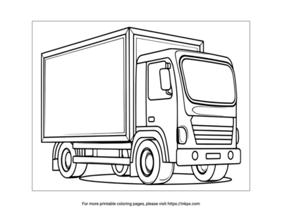 Free Printable European Truck Coloring Page