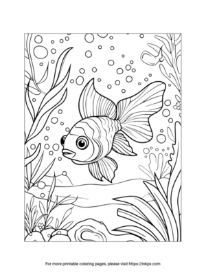 Printable Goldfish Coloring Page