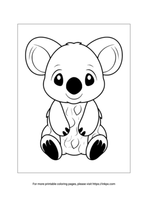 Printable Koala Coloring Page