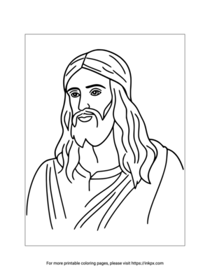 Free Printable Easy Jesus Coloring Page