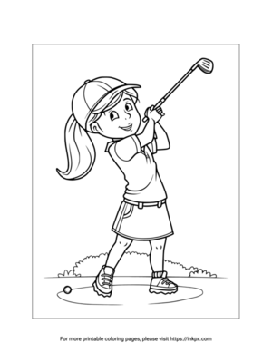 Printable Golf Coloring Page