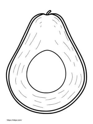 Free Printable Avocado Coloring Page